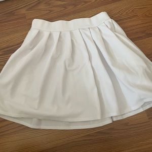 White Pleated Skirt